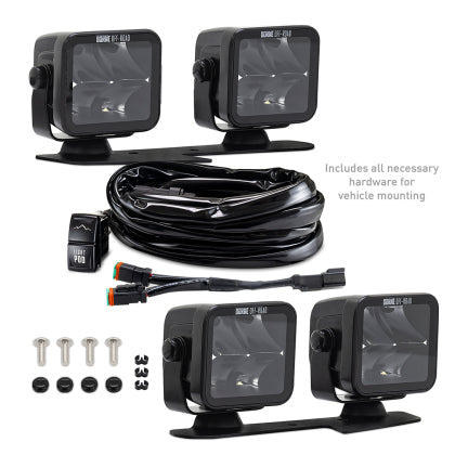 Borne Off-Road 21+ Bronco Light Pods 4pc Ditch 3x3 Spot Upfit
