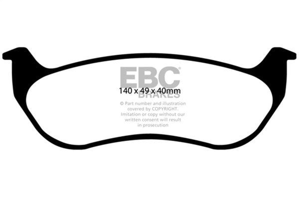 EBC Yellowstuff Rear Brake Pads for 2007-2011 Ford Explorer Sport Trac 4.0