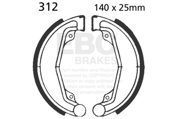 EBC 1976 Honda MR 250 Elsinore Rear Left FA-SFA-TT-X Brake Pads