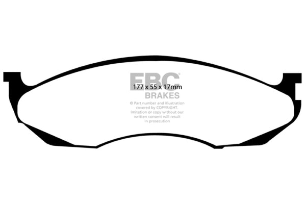 EBC Yellowstuff Front Brake Pads for 90-91 Jeep Cherokee 2.5 4WD