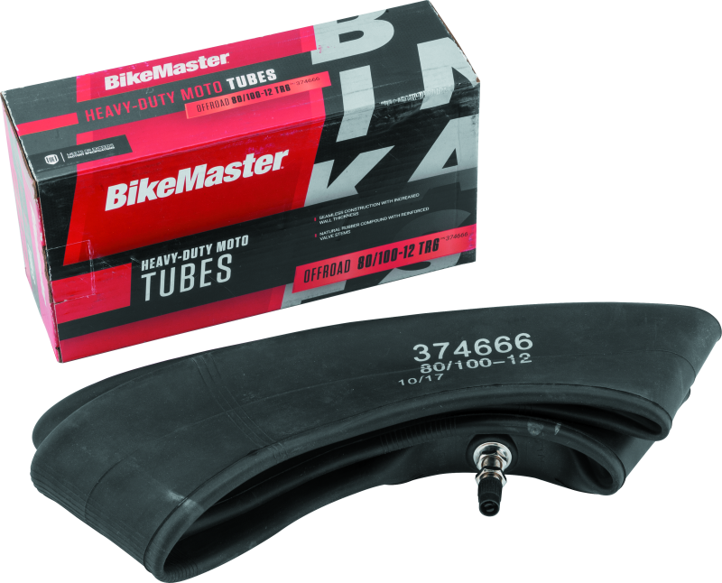 TR6 Tube by BikeMaster – 80/100-12 Heavy Duty for Durable Tire Support