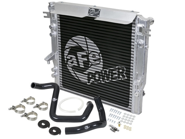 aFe BladeRunner GT Series Bar and Plate Radiator with Black Hoses for 2012-2018 Jeep Wrangler JK V6 3.6L