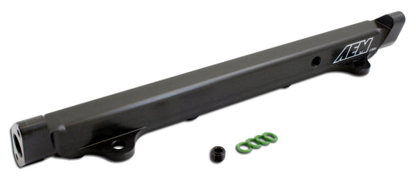 AEM Black High-Volume Fuel Rail for Mitsubishi Lancer Evolution VIII/IX 20032006 (Up to 1000HP, -6AN)