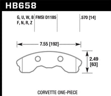 Load image into Gallery viewer, Hawk 06-10 Chevy Corvette (Improved Pad Design) Front HP+ Sreet Brake Pads