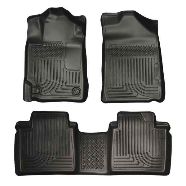 Husky Liners WeatherBeater Black Floor Liners for 2007-2011 Toyota Camry (2nd Row One Piece)