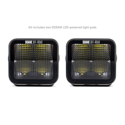 Borne Off-Road 21+ Bronco Light Pods 2pc Ditch 3x3 Flood Upfit