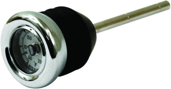 Bikers Choice 00-17 Softails Chrome Oil Tank Temperature Gauge Replaces 62845-00 2 7/8 Long