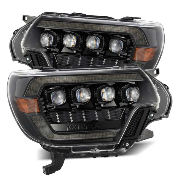 AlphaRex NOVA LED Headlights (Black) w/ Sequential Signal & DRL for 20122015 Toyota Tacoma