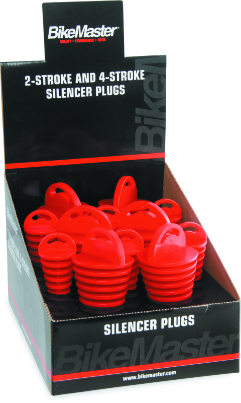 BikeMaster 12-Piece Exhaust Plug Display Set  Exhaust System Moisture Protection