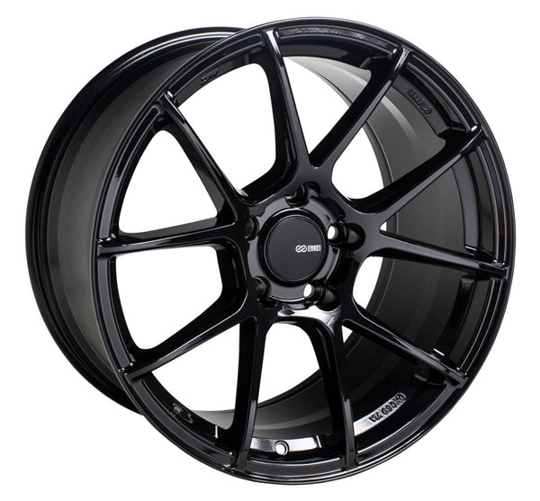 Enkei TS-V Gloss Black Wheel - 18x8.5, 5x120, 38mm Offset, 72.6mm Bore