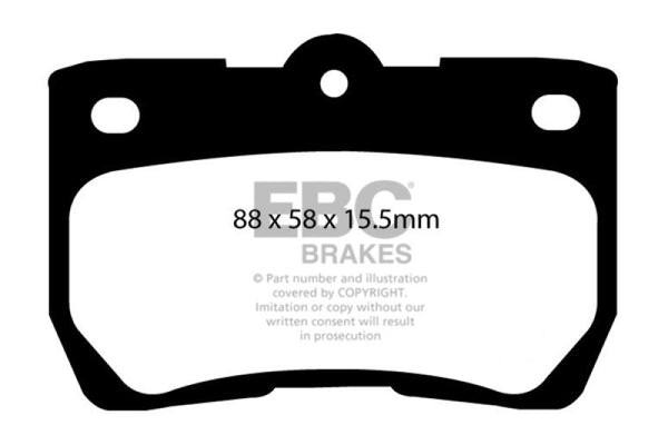 EBC Yellowstuff Rear Brake Pads for 2006-2007 Lexus GS300 3.0