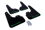 Rally Armor 10-13 Mazda3/Speed3 (Hatch/Sedan) Black UR Mud Flap w/Green Logo