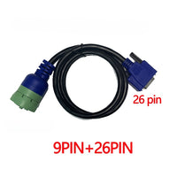 Cummins Inline 7 Diagnostic Cable – DP26P to DB26P 9-Pin Extension Line for Truck Scanner & ECU Connection
