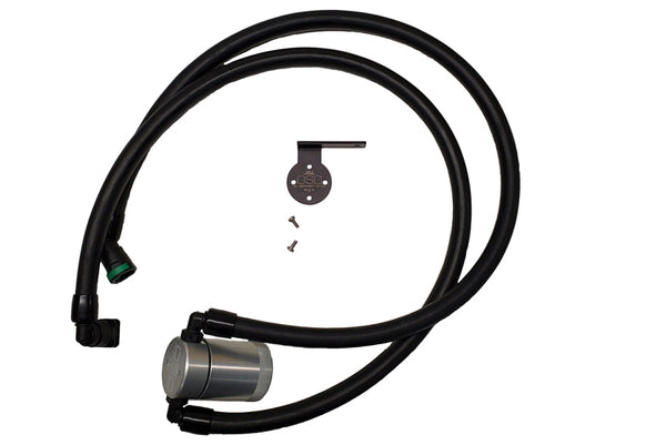 J&L Ford F-150 3.5L Oil Separator (2021-2025) - Clear Anodized, Passenger Side