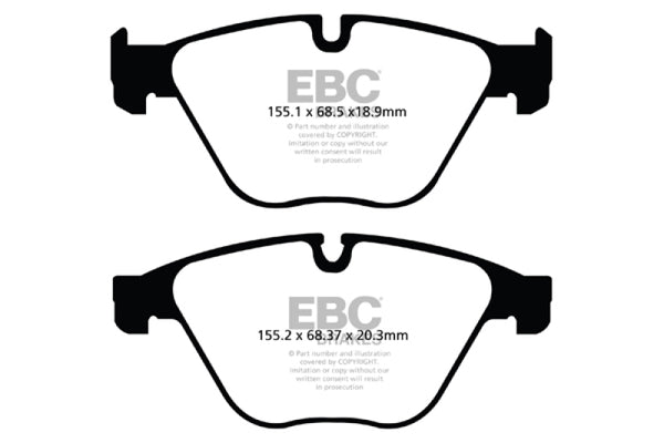 EBC Redstuff Front Brake Pads for 10+ BMW 535i 3.0 Turbo (F10)