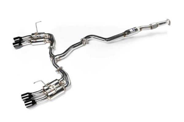 Invidia Gemini R400 Single Layer Quad Black Tip Cat-Back Exhaust for 2022+ Subaru WRX