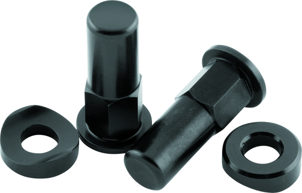 BikeMaster 6061-T6 Aluminum Rim Lock Nuts (Pair) - Black