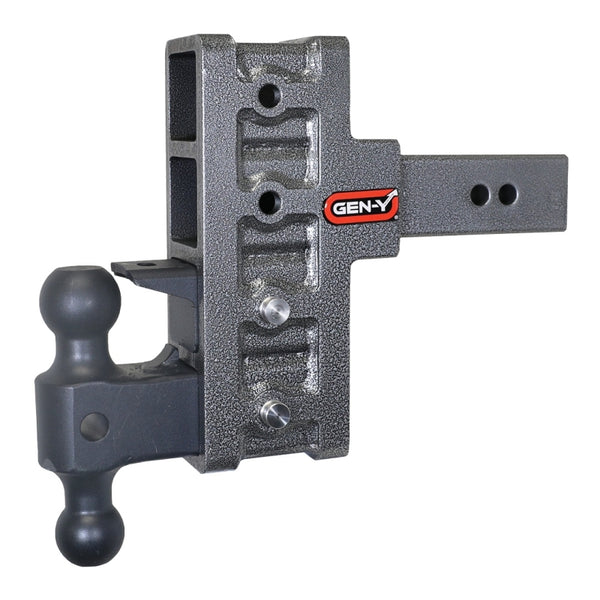 Gen-Y Mega Duty 2.5in Shank 6in Offset Drop 21K Hitch with Dual-Ball and Pintle Lock