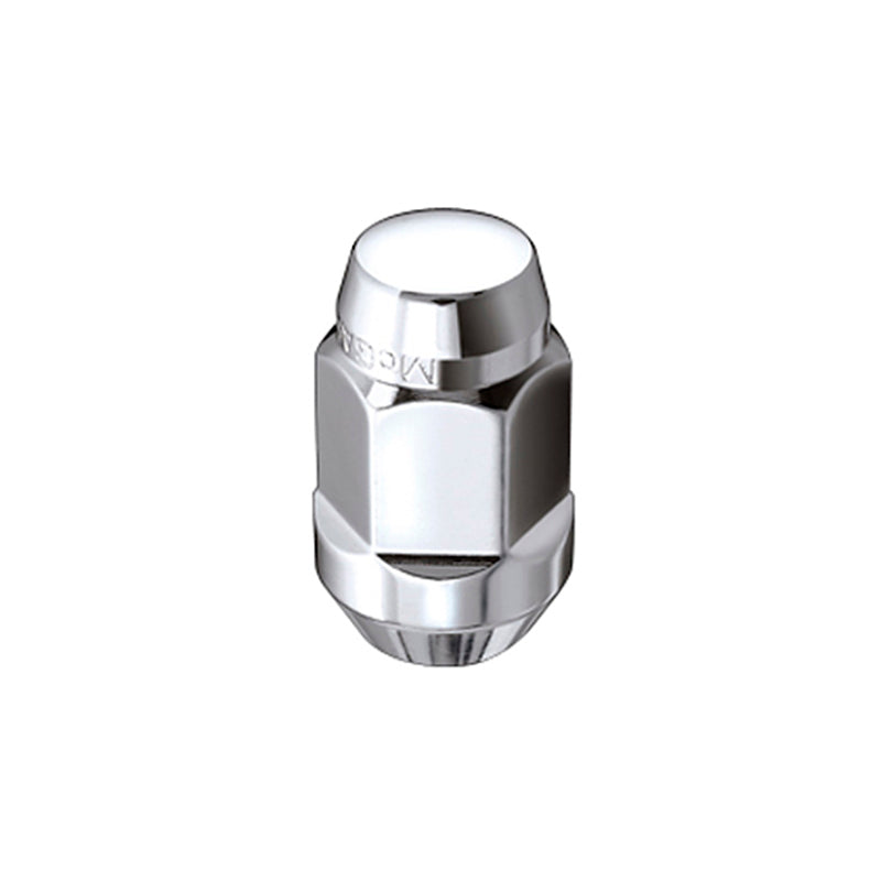 McGard Hex Lug Nut (Cone Seat Bulge Style) M12X1.5 / 3/4 Hex / 1.45in. Length (4-Pack) - Chrome