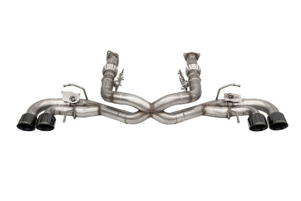Corsa 2020-2025 Corvette C8 3in Valved Cat-Back Exhaust with 4.5in Black Quad Tips - NPP Compatible