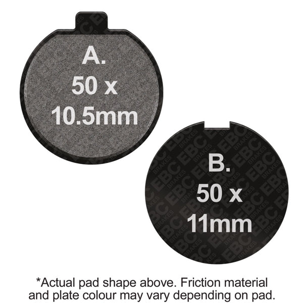 EBC 77-78 Suzuki GS 400 B/C Disc Brake Front Left/Right FA-SFA-X Brake Pads