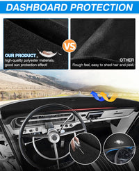 Ford F100 Dash Cover – Cartist Custom‑Fit Non‑Slip Carpet Dashboard Sunshield for F100 / F250 / F350 1967‑1972 (UV & Glare Protector)