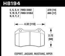 Load image into Gallery viewer, Hawk Mustang/Camaro/Lotus Brembo Calipers ER-1 Endurance Racing Brake Pads