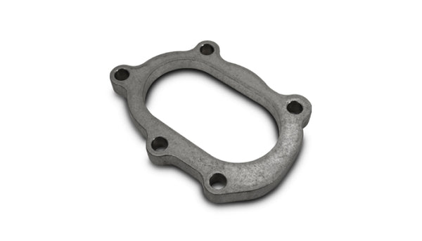 Vibrant GT25R / GT28R Discharge Flange with Oval Outlet (5 Bolt) Mild Steel 1/2in Thick