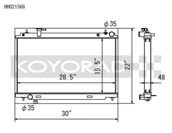 Koyo 03-06 Nissan 350Z 3.5L V6 Radiator