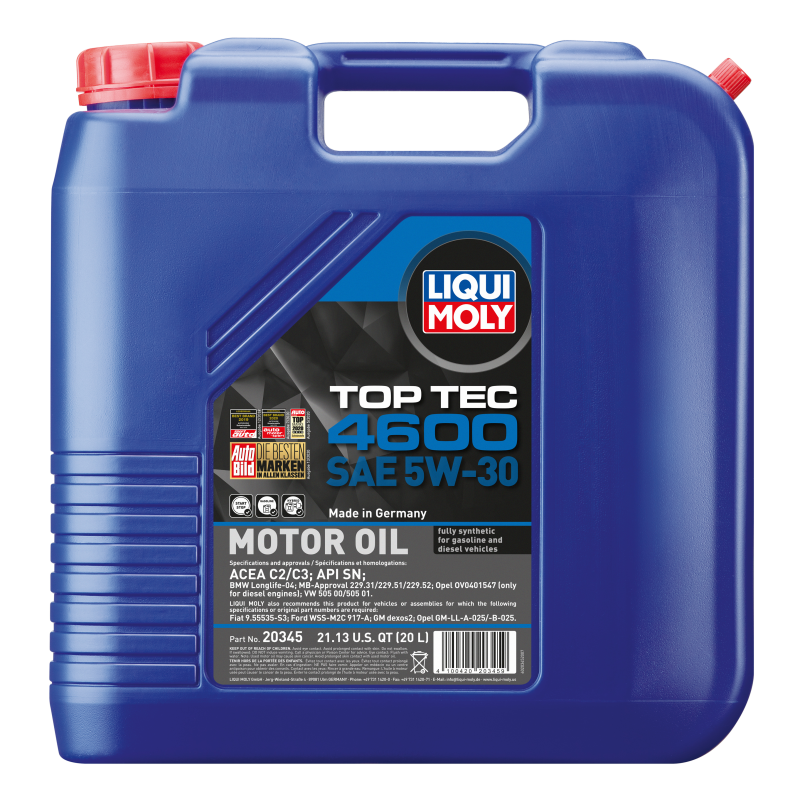 Liqui Moly Top Tec 4600 5W-30 Motor Oil – 20L