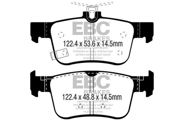 EBC Greenstuff Rear Brake Pads for 2016+ Honda Civic Coupe 1.5L Turbo