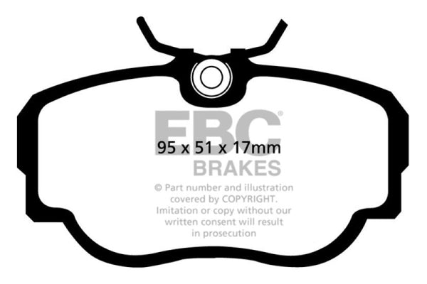 EBC Redstuff Front Brake Pads for 1983-1985 BMW 318i (E30), 1.8L