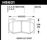 Hawk 09-13 Infiniti FX50 5.0L Base Front ER-1 Brake Pads