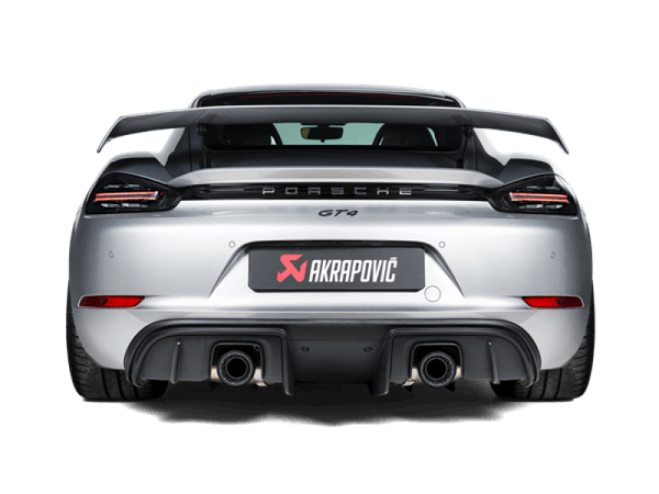 Akrapovic Slip-On Race Line Titanium Muffler - Porsche 718 Cayman GT4 (2020+)