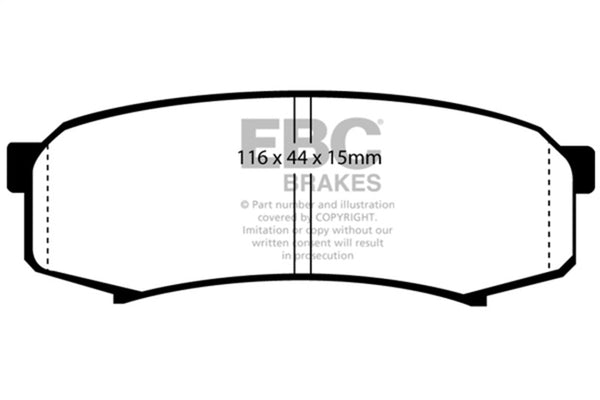 EBC Greenstuff Rear Brake Pads for 10+ Lexus GX460 4.6