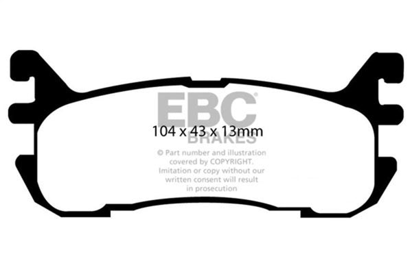 EBC Redstuff Rear Brake Pads for 1997-2002 Ford Escort 2.0