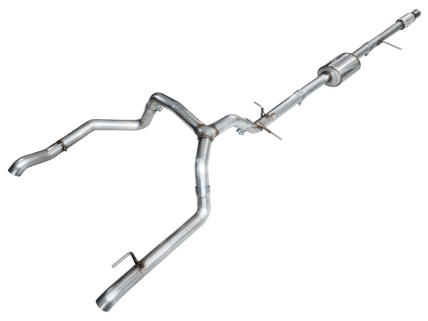 AWE Tuning 0FG Cat-Back Exhaust Split Rear Exit w/ Bumper Cutouts, OE Tips - 4th Gen GM 1500 5.3L
