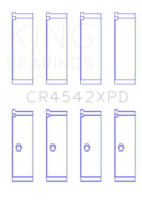 King Honda K-Series (except A3) 16v 2.0L/2.3L/2.4 XP Tri-Metal Performance Rod Bearing - Set of 4