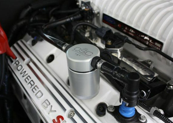 J&L 07-14 Ford Mustang GT500 Oil Separator 3.0 - Clear Anodized