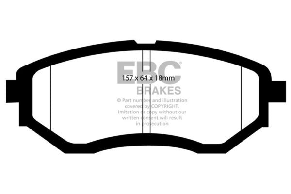 EBC Greenstuff Front Brake Pads for 13+ Subaru Forester 2.0 Turbo