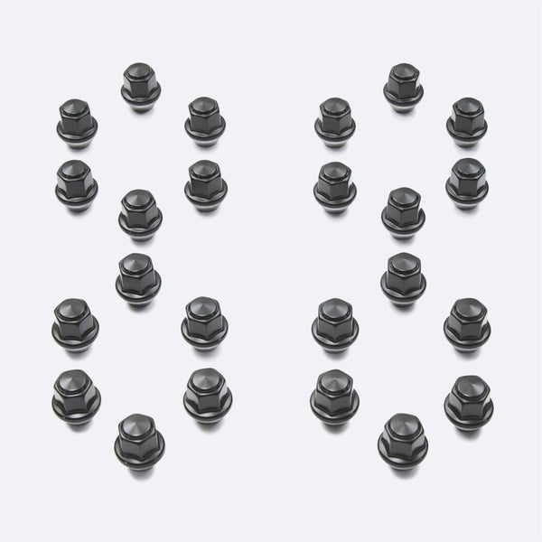 Ford Racing M14 x 1.5 Black Chrome Lug Nut Set - 24 Pack