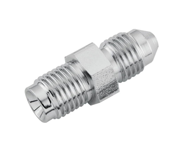 Twin Power Stainless Brake Fitting Male 3/8-24 Inverted Flare to AN-3 Male Straight