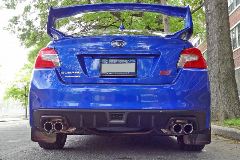 Rally Armor 15-21 Subaru WRX/STI Black UR Mud Flap w/Light Blue Logo