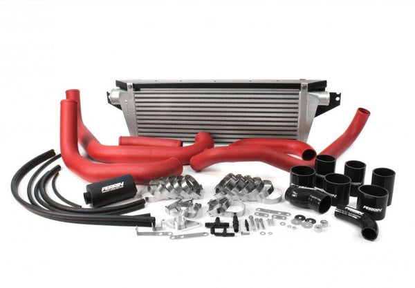 PERRIN 08-14 Subaru STI Front Mount Intercooler Boost Tubes + Hardware - Red Tubes