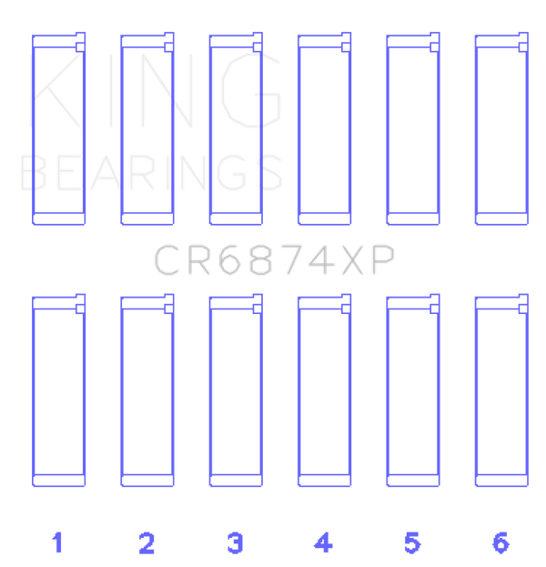 King Engine Bearings Subaru EZ30/EZ30D (Size STD) Performance Rod Bearing Set
