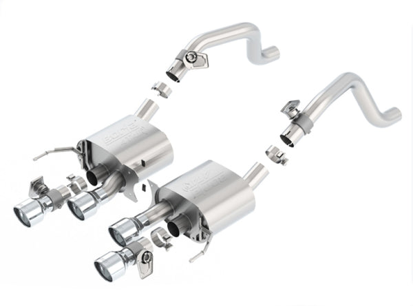 Borla ATAK Catback Exhaust for 2014 Chevrolet Corvette C7 6.2L (Rear Section, NPP Dual Mode)
