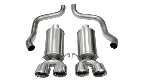 Corsa Axle-Back Exhaust for 2005-2007 Chevrolet Corvette C6 6.0L V8 - Polished