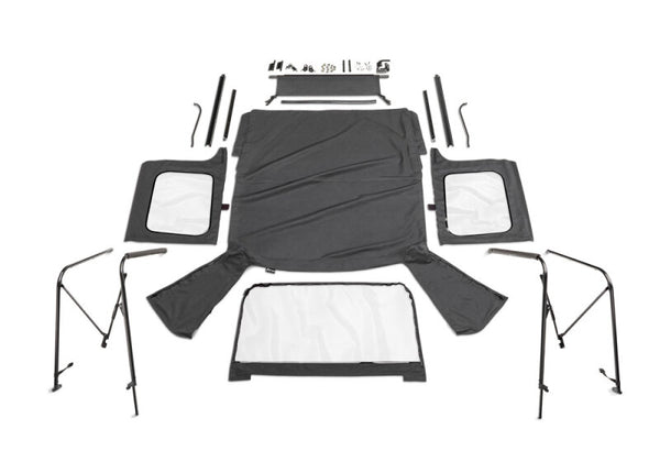 Rampage 86-95 Jeep Wrangler CJ7/YJ Complete Top - Black Diamond