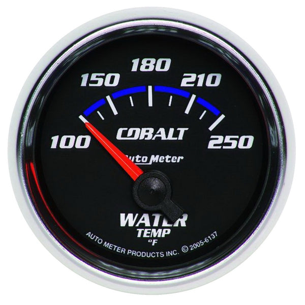 AutoMeter Cobalt 52.4mm Short Sweep Electronic Water Temp Gauge 100250F