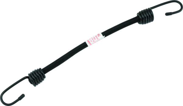 BikeMaster 12in Heavy Duty Bungee Cord 10mm w/ 2 Hooks - Black